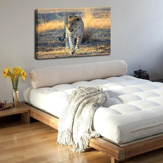 Alluring Wild Leopard Canvas Wall Art Bedroom