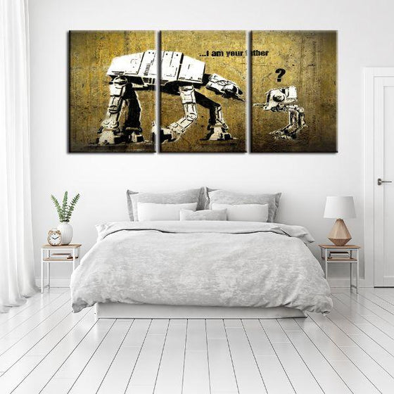 Am I Your Father By Banksy 3 Panels Canvas Wall Art Set