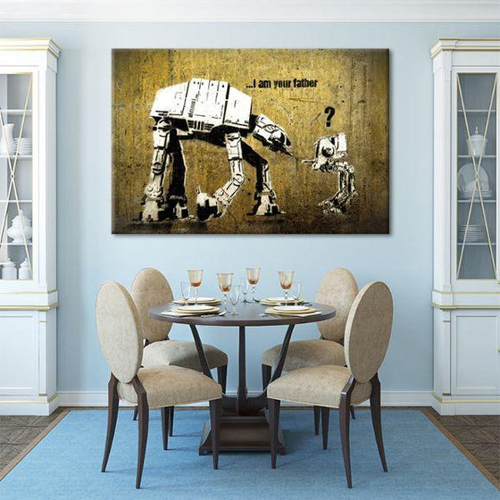 Am I Your Father By Banksy Canvas Wall Art Dining Room