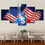 American Flag Wall Art Metal Canvases