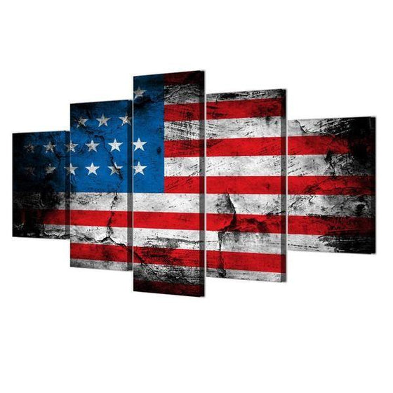 American Flag Wall Art Metal Print