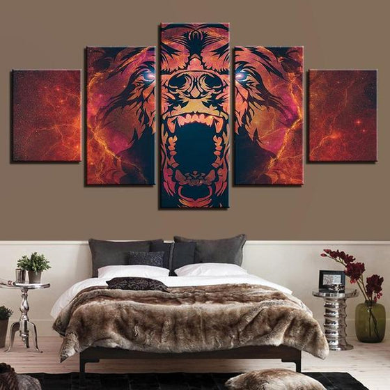Angry Bear Wall Art Bedroom