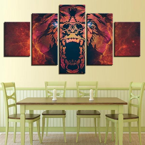 Angry Bear Wall Art Dining Room