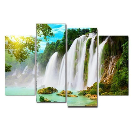 Kutralam Waterfalls Canvas Wall Art