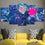 Anime 5 Panel Wall Art Canvases