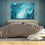 Aquatic Hues Abstract 1 Panel Canvas Wall Art Bed Room