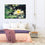 Floating White Waterlily Canvas Wall Art Bedroom