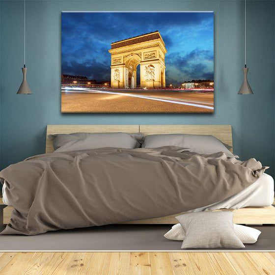 Arc De Triomphe In Paris Canvas Wall Art Bedroom