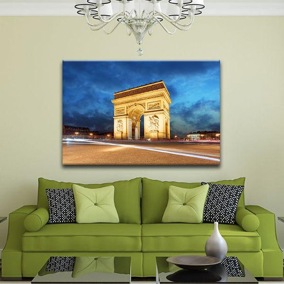 Arc De Triomphe In Paris Canvas Wall Art Living Room