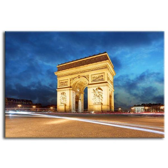 Arc De Triomphe In Paris Canvas Wall Art
