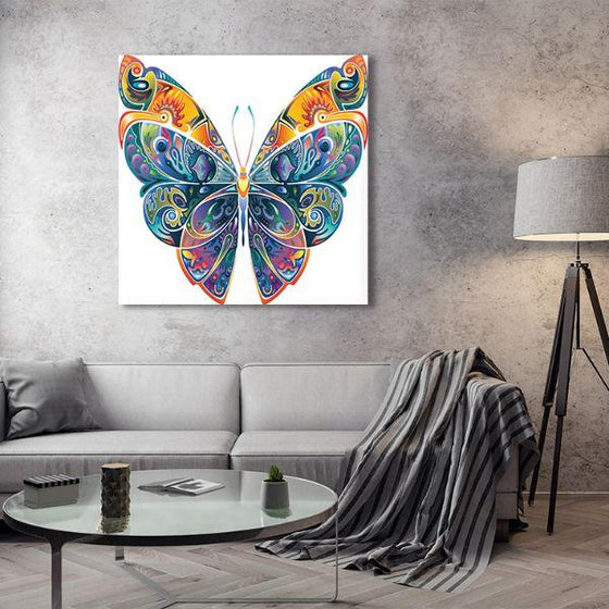 Artful Butterfly Canvas Wall Art Living Room