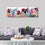 Assorted Colorful Flowers 3 Panels Canvas Wall Art Living Room