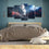 Asteroid Belt 5 Panels Canvas Wall Art Bed Room