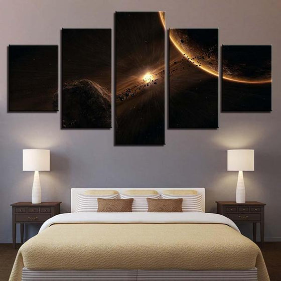Asteroid Belt Wall Art Bedroom