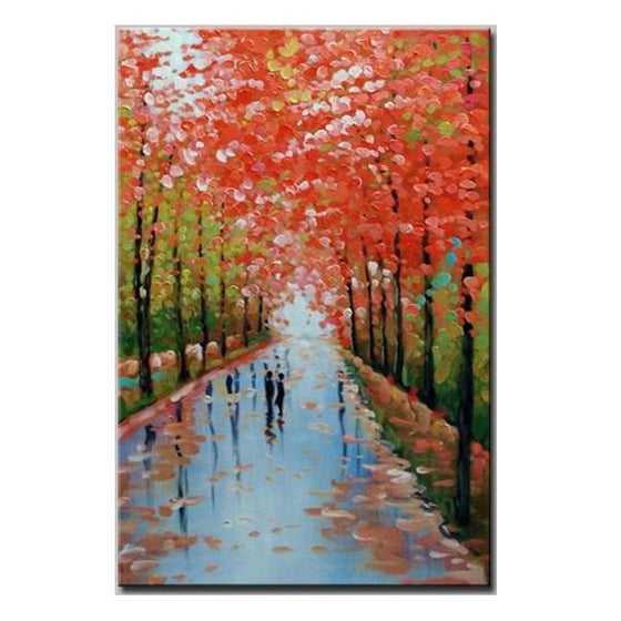 Hand Painted Path of Love Canvas Art