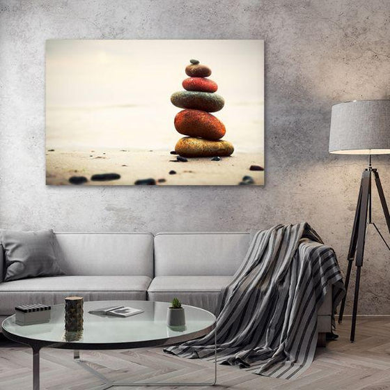 Balanced Stones Canvas Wall Art Living Room