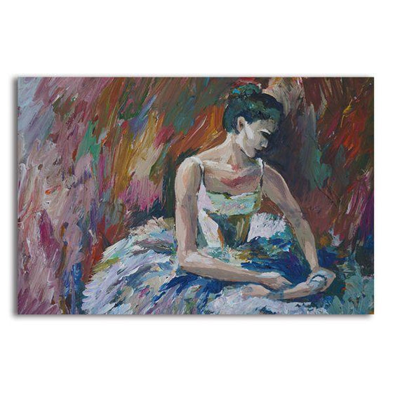 Ballerina In White 1 Panel Canvas Wall Art