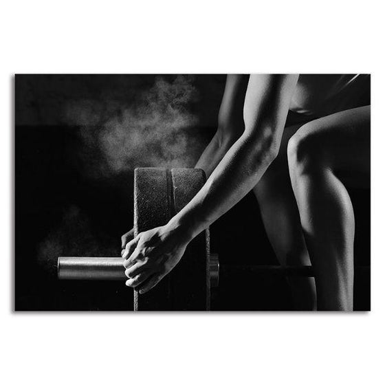 Barbell Lifting Fitness Canvas Wall Art