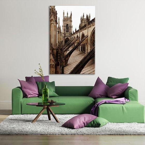 Bath Abbey In England Canvas Wall Art Living Room