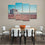 Beach Lifeguard Station In 4 Panels Canvas Wall Art Dining Room