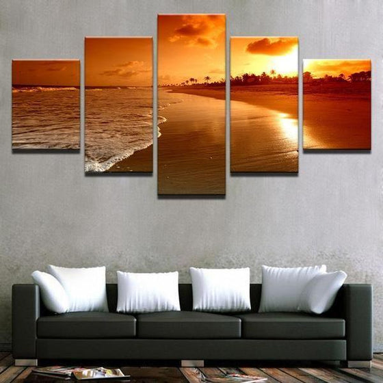Beach Sunset Wall Decor Canvases