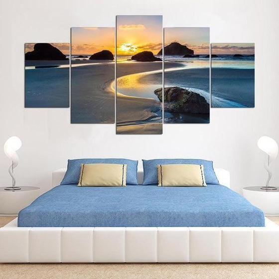 Beach Wall Art Sunset Canvases