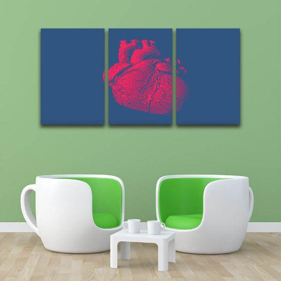 Beating Heart Canvas Wall Art Print