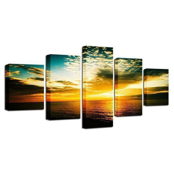 Beautiful Beach Sunset Canvas Wall Art Prints