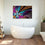 Beautiful Fractal Flower Canvas Wall Art Bathroom