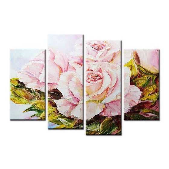 Beautiful Pink Roses Canvas Wall Art