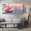 Beautiful Pink Waterlily 3-Panel Canvas Wall Art Living Room