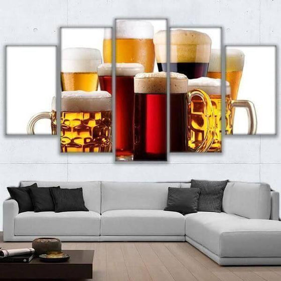 Assorted Craft Beer Canvas Wall Art Office