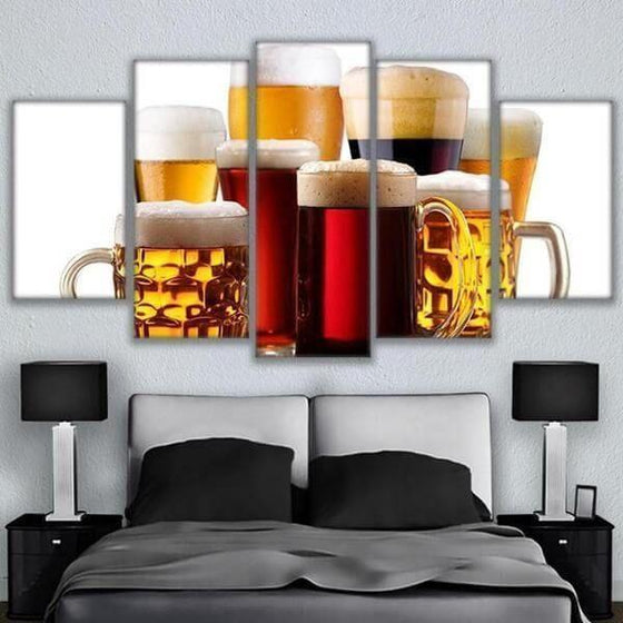 Assorted Craft Beer Canvas Wall Art bedroom
