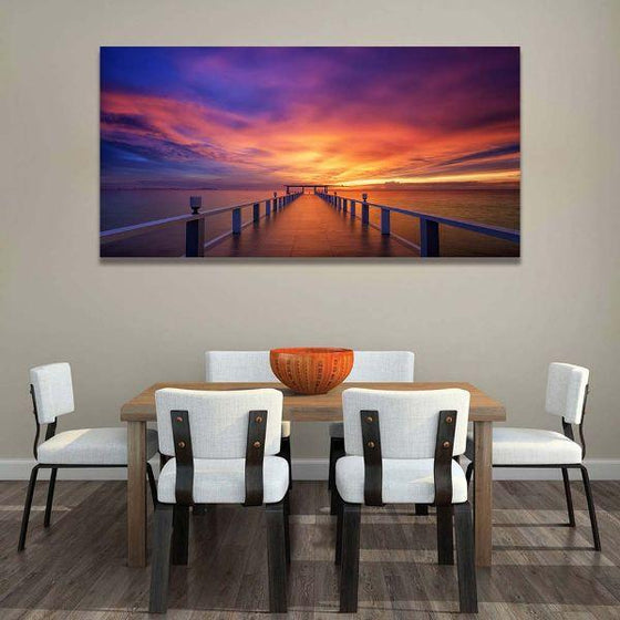 Best Bridge Sunset View Wall Art Dining Room