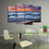 Best Sunset And Waves 4 Panels Canvas Wall Art Office