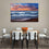 Best Sunset and Waves Canvas Wall Art Dining Room