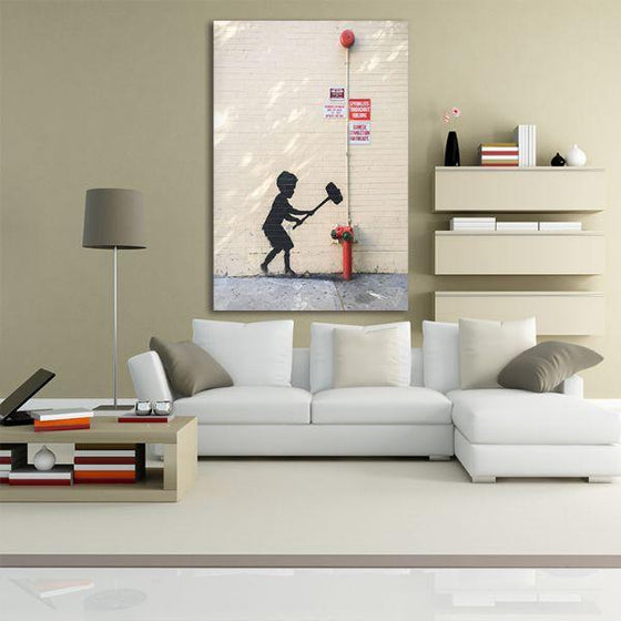 Better Out Than In By Banksy Canvas Wall Art Living Room