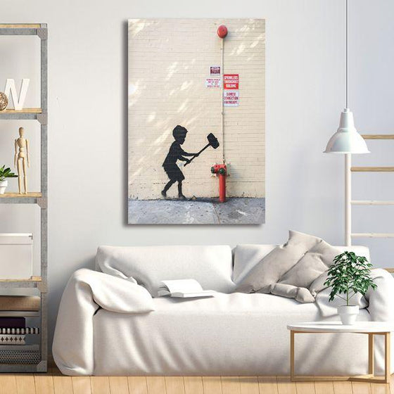 Better Out Than In By Banksy Canvas Wall Art Print