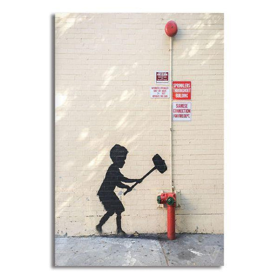 Better Out Than In By Banksy Canvas Wall Art