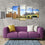 Westminster & Big Ben 5 Panels Canvas Wall Art Living Room