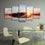 Birds Flying At Sunset 5 Panels Canvas Wall Art Office