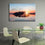 Birds Flying At Sunset Canvas Wall Art Office