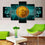 Bitcoin World Map Canvas Wall Art Home Decor