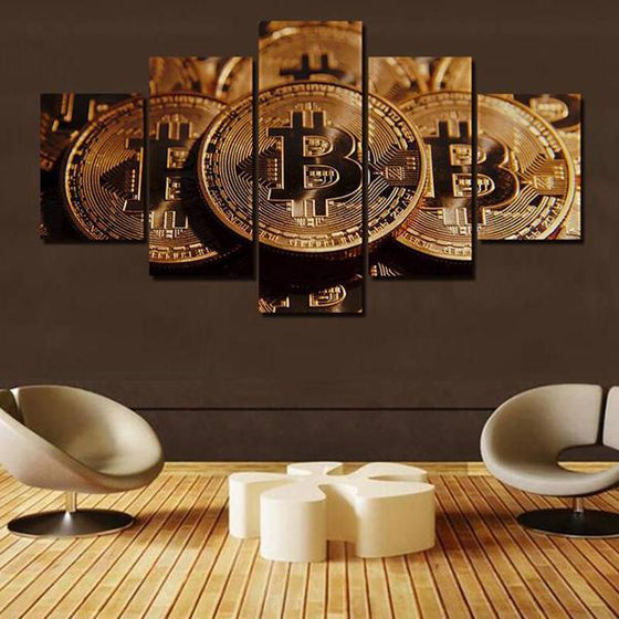Bitcoins Canvas Wall Art Prints