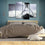 Black & White Hour Glass 4 Panels Canvas Wall Art Bed Room