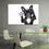 French Bulldog & Can Phone Canvas Wall Art Office