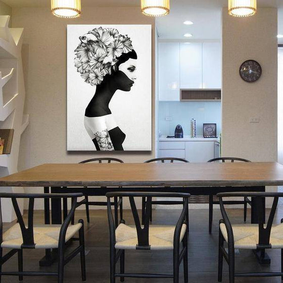 Black And White Contemporary Wall Art Dining Room