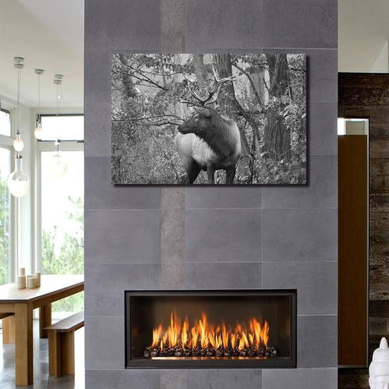 Black And White Elk Canvas Wall Art Ideas