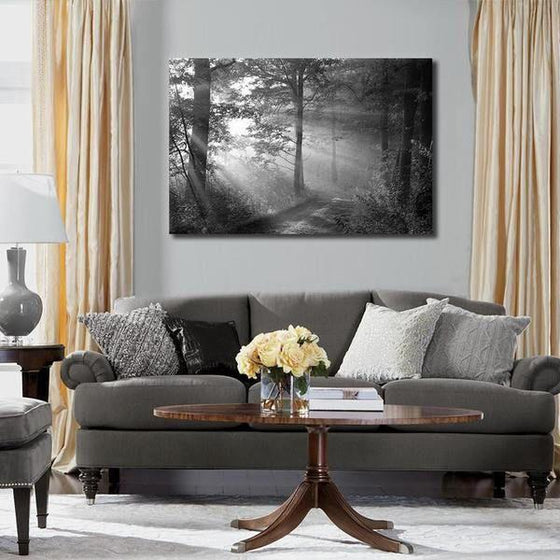 Black And White Forest Wall Art Decor
