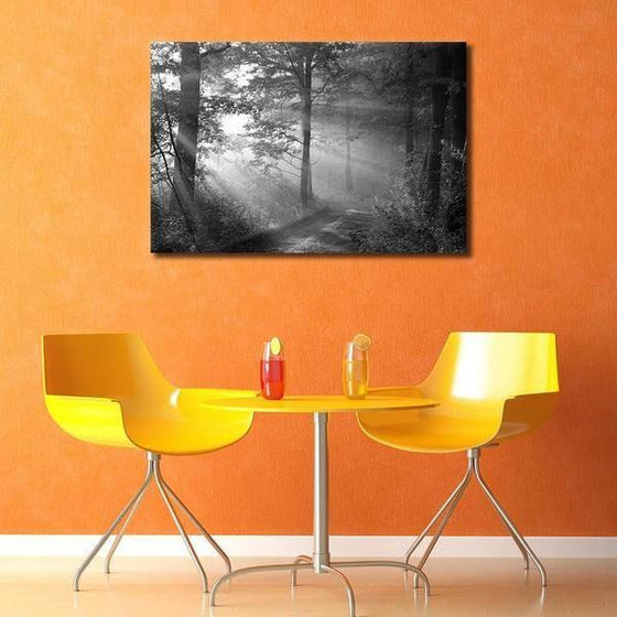 Black And White Forest Wall Art Print